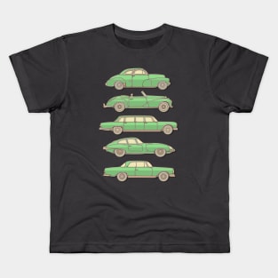 Green Classic Cars Kids T-Shirt